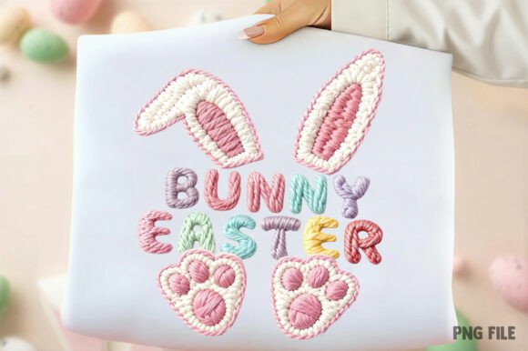 Download Easter Bunny, Faux Yarn Crochet PNG - Crochet png Collection