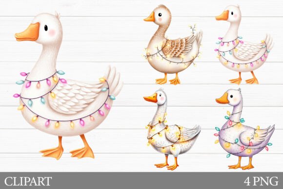 Download Christmas Goose Clipart. Cute Goose PNG - Christmas Collection