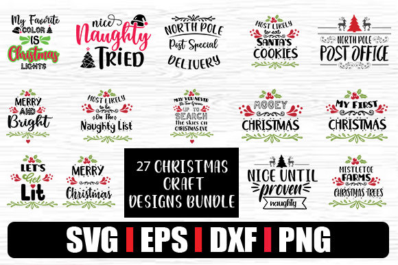 Download 27 Christmas Craft Designs  Bundle - Christmas Collection