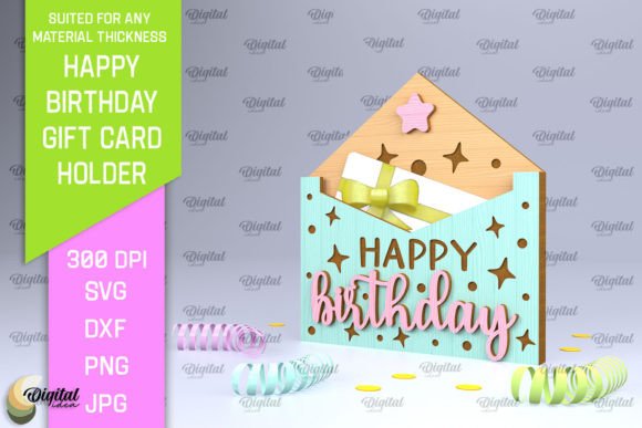 Download Birthday Gift Card Holder Laser Cut - Birthday gift Collection