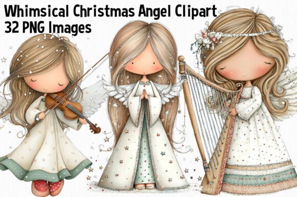 Download Whimsical Christmas Angel Clipart - Christmas Collection