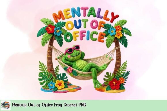 Download Mentally out of Office Frog Crochet PNG - Crochet png Collection