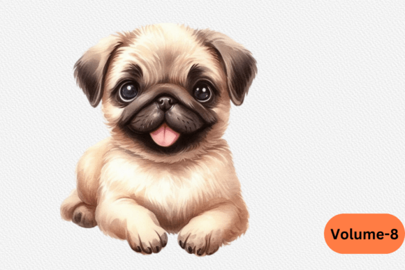 Download Christmas Watercolor Pug | Cute Dog PNG - Christmas Collection