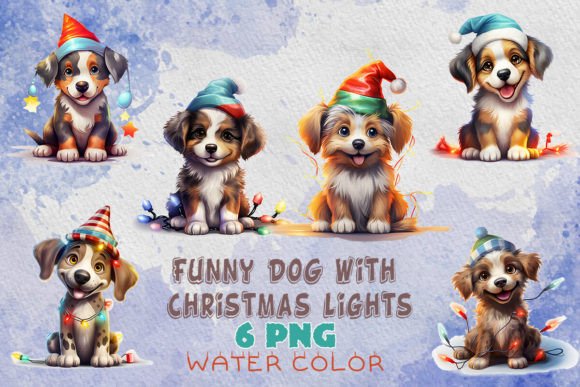 Download Funny Dog with Christmas Lights Bundle - Christmas Collection