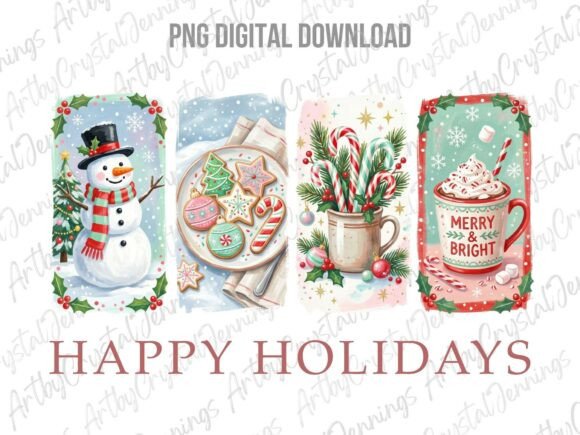 Download Happy Holidays Christmas Brushstroke PNG - Christmas Collection