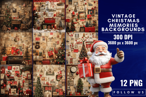 Download Vintage Christmas Memories Backgrounds - Christmas Collection