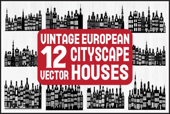 Download Vintage European Cityscape Houses - Premium Bundle