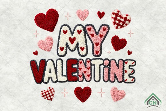Download My Valentine Faux Crochet PNG - Crochet png Collection