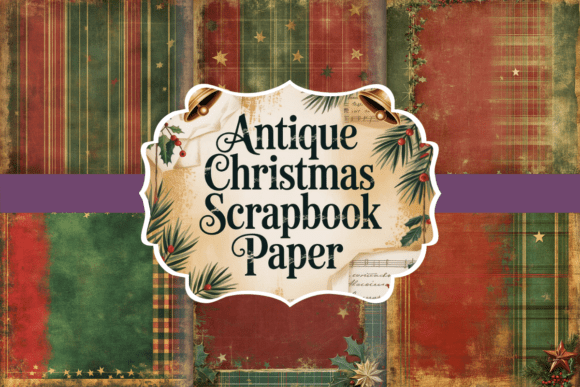 Download Antique Christmas Scrapbook Paper - Premium Resources