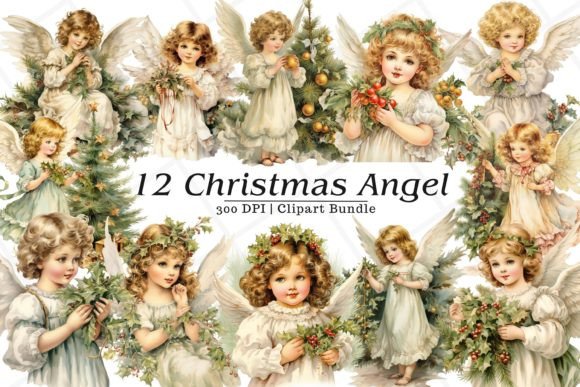 Download Vintage Christmas Angel Watercolor - Christmas Collection