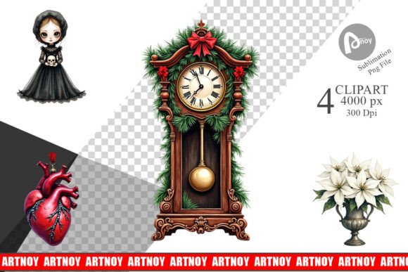Download Victorian Gothic Christmas Clipart - Christmas Collection