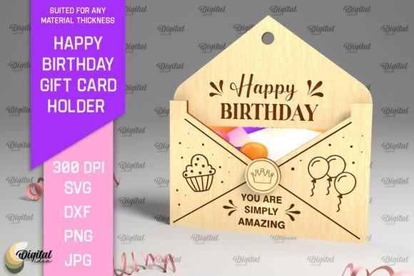 Download Happy Birthday Gift Card Holder Lasercut - Birthday gift Collection