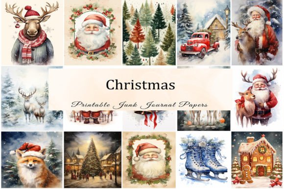 Download Christmas Junk Journal Papers - Christmas Collection